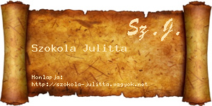 Szokola Julitta névjegykártya